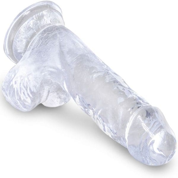 KING COCK - CLEAR REALISTIC PENIS WITH BALLS 10.1 CM TRANSPARENT 3